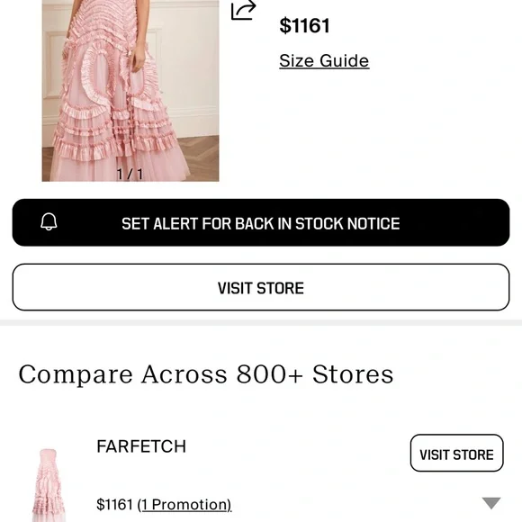 Needle & Thread Pink Hyacinth ruffle Gown for wedding/prom/balls - Picture 7 of 9